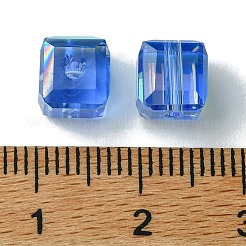 100Pcs Transparent Electroplate Glass Beads&nbsp;GLAA-K064-08A-AB03