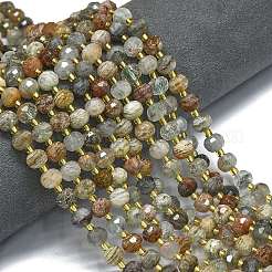 Natural Lodolite Quartz Beads Strands&nbsp;G-K389-E37-01