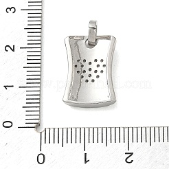 Brass Micro Pave Cubic Zirconia Pendants&nbsp;CU-CBA4231-05P
