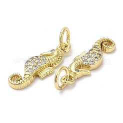 Brass Micro Pave Cubic Zirconia Pendants&nbsp;KK-Q775-04G