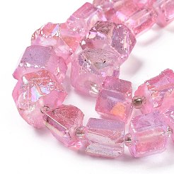 Electroplated Natural Quartz Beads Strands&nbsp;G-G767-02-09