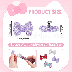 8Pcs 4 Colors Handmade Polymer Clay Rhinestone Beads&nbsp;CLAY-PH0002-19