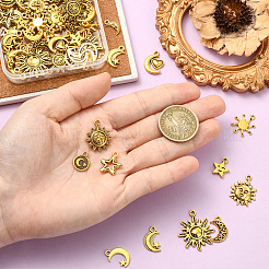 64Pcs 16 Styles Tibetan Style Zinc Alloy Pendants&nbsp;FIND-SC0018-01