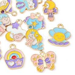 12Pcs 12 Style Alloy Enamel Pendants&nbsp;ENAM-YW0002-76