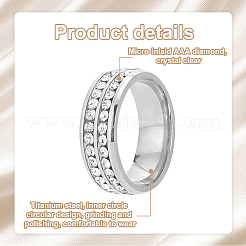 8Pcs 8 Styles Rhinestone Finger Rings Set&nbsp;RJEW-AN0001-19
