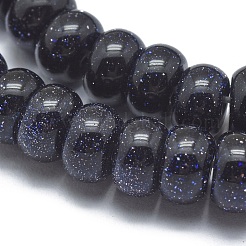 Synthetic Blue Goldstone Beads Strands&nbsp;G-G793-19A-02