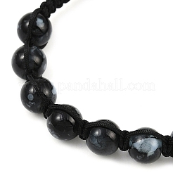 Baking Paint Glass Round Beads Braided Bead Bracelets&nbsp;BJEW-JB11974-01