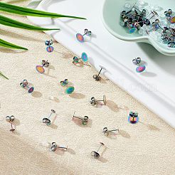 36Pcs 3 Size 304 Stainless Steel Stud Earring Findings&nbsp;DIY-DC0001-55