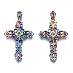 Rainbow Color Alloy Pendant Enamel Settings&nbsp;PALLOY-N163-146-NR