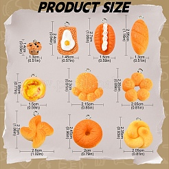 20Pcs 10 Styles Opaque Resin Imitation Food Pendants&nbsp;RESI-YW0001-69