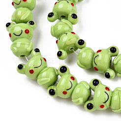 Handmade Bumpy Lampwork Beads Strands&nbsp;LAMP-T007-16B-01
