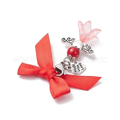 Angel Glass Pearl Beads & Acrylic Pendant Decorations&nbsp;HJEW-JM03184-03