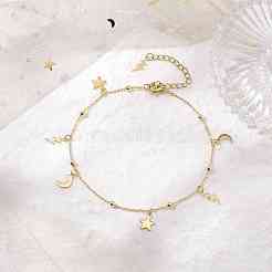 Soldered Stainless Steel Cable Chains Anklet&nbsp;AJEW-AN00575