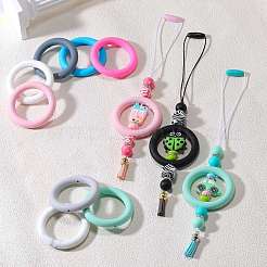 9Pcs Ring Food Grade Eco-Friendly Silicone Focal Beads&nbsp;JX895G