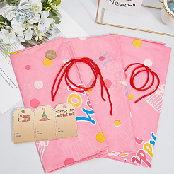 Christmas 3Pcs Rectangle Plastic Gift Storage Bags&nbsp;ABAG-WH20010-08C