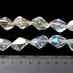 Electroplate Transparent Glass Beads Strands&nbsp;EGLA-E060-01A