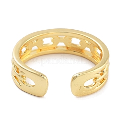 Rack Plating Brass Open Cuff Rings&nbsp;RJEW-Z059-08G