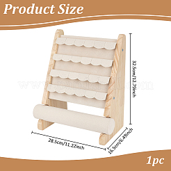 Detachable Wooden Jewelry Tower Display Stands for Earrings Bracelets Watches&nbsp;ODIS-WH0043-265