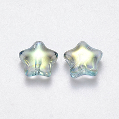Transparent Spray Painted Glass Beads&nbsp;GLAA-R211-04-G01