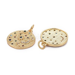 Brass Micro Pave Colorful Cubic Zirconia Pendants&nbsp;X-ZIRC-Z011-09G-A