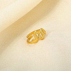Luxury Snake 304 Stainless Steel Open Cuff Rings&nbsp;OI8579