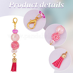 10Pcs 10 Styles Glass & Acrylic & Resin Beaded Pendant Decorations&nbsp;HJEW-AB00273