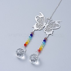 Crystals Chandelier Suncatchers Prisms Chakra Hanging Pendant&nbsp;AJEW-I040-10P