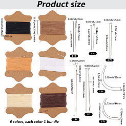 6 Bundles 6 Colors Waxed Cotton Cords&nbsp;OCOR-CY0001-96