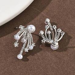 Fireworks Brass Micro Pave Cubic Zirconia Stud Earrings&nbsp;EJEW-G452-02P