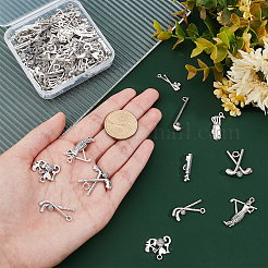 80Pcs 8 Style Golf Theme Tibetan Style Alloy Pendants&nbsp;FIND-AR0001-89