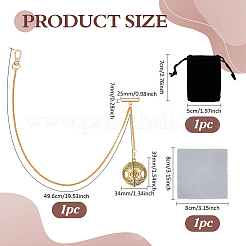 Aluminum Chain & Iron Clip Pocket Watch Chain&nbsp;HJEW-PH02063