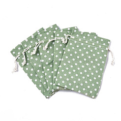 Polycotton(Polyester Cotton) Packing Pouches Drawstring Bags&nbsp;ABAG-T007-01F