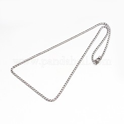 Tarnish Resistant Boy's 304 Stainless Steel Curb Chain Necklaces&nbsp;NJEW-E026-13P