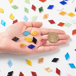 Rhombus Mosaic Tiles Glass Cabochons&nbsp;DIY-P045-07