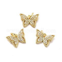 Rack Plating Brass Micro Pave Cubic Zirconia Charms&nbsp;KK-K270-35G