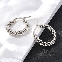 201 Stainless Steel Hoop Earrings&nbsp;EJEW-Q026-14P-B