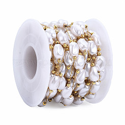 ABS Plastic Pearl Beaded Chains&nbsp;CHS-N003-12