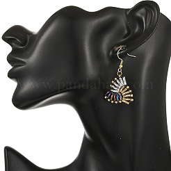 304 Stainless Steel with Glass Seed Beads Dangle Earrings&nbsp;EJEW-MZ00821