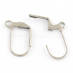 Tarnish Resistant 201 Stainless Steel Leverback Earrings Findings&nbsp;STAS-R064-44