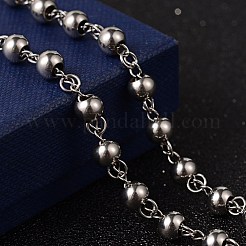 Non-Tarnish Crucifix Cross Stainless Steel Rosary Bead Necklaces&nbsp;LS-NJEW-O096-27