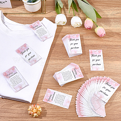 240Pcs Floral Print Paper Care Instructions Cards&nbsp;AJEW-FG0005-62E