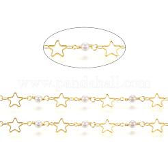 Brass Handmade Beaded Chain&nbsp;CHC-I031-03G-1