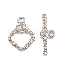 Brass Toggle Clasps&nbsp;KK-G548-34D-P