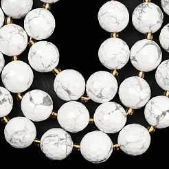 Natural Howlite Beads Strands&nbsp;G-C249-A13-16mm