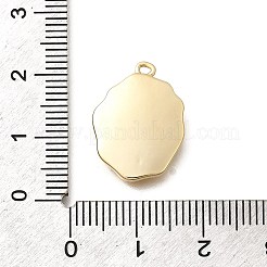 Brass Micro Pave Cubic Zirconia Pendants&nbsp;KK-Q035-16C-G