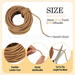 15M Round Leather Beading Cord&nbsp;WL-TA0001-05