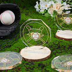 6Pcs Acrylic Sports Ball Trophy Awar&nbsp;ODIS-OC0001-94B