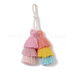 Handmade Macrame Nylon Thread Pendant Decorations&nbsp;HJEW-P019-13C