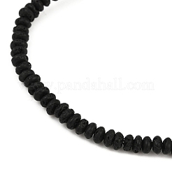 Natural Lava Rock Rondelle Beads Stretch Bracelets for Women&nbsp;BJEW-JB12053-01
