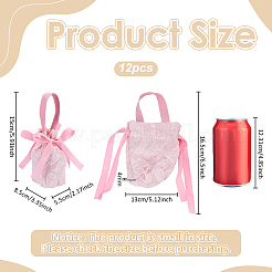 Canvas Cloth Candy Drawstring Pouches with Rope Handle&nbsp;ABAG-WH0083-004B